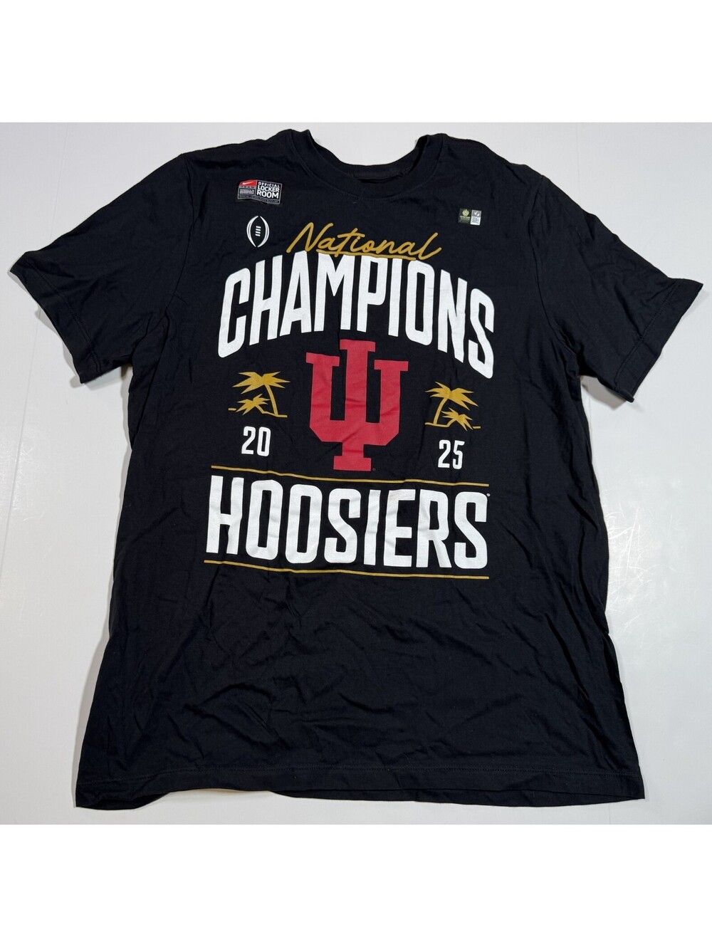 Nike Indiana Hoosiers 2025 National Champions T Shirt Mens Large NEW